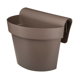 Doniczka balkonowa z uchwytem ESPRIT 30x20cm mokka